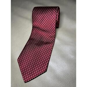 Brooks Brothers 346 Men’s 100% Silk Tie Necktie Red W/ Blue White Dots BB1